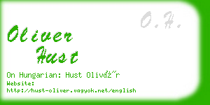 oliver hust business card